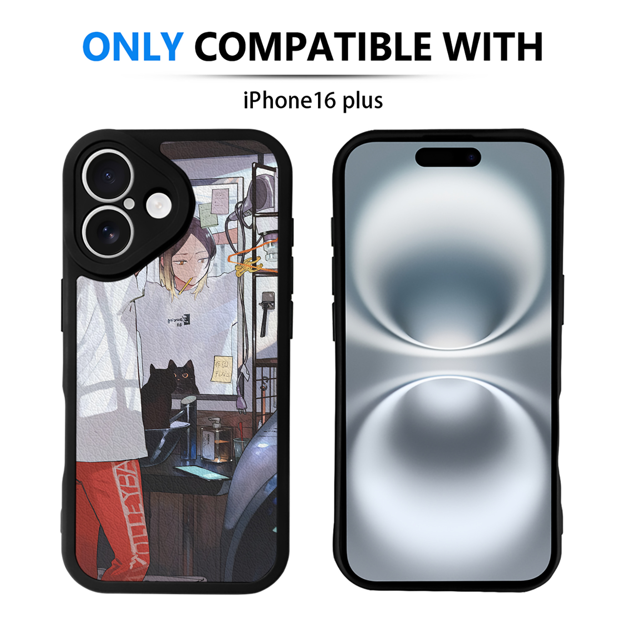 （画像用） ハイキュー!! Haikyu!! 【iPhone 16シリーズ対応】シリコンスマホケース（レザー調） 材質：シリコン